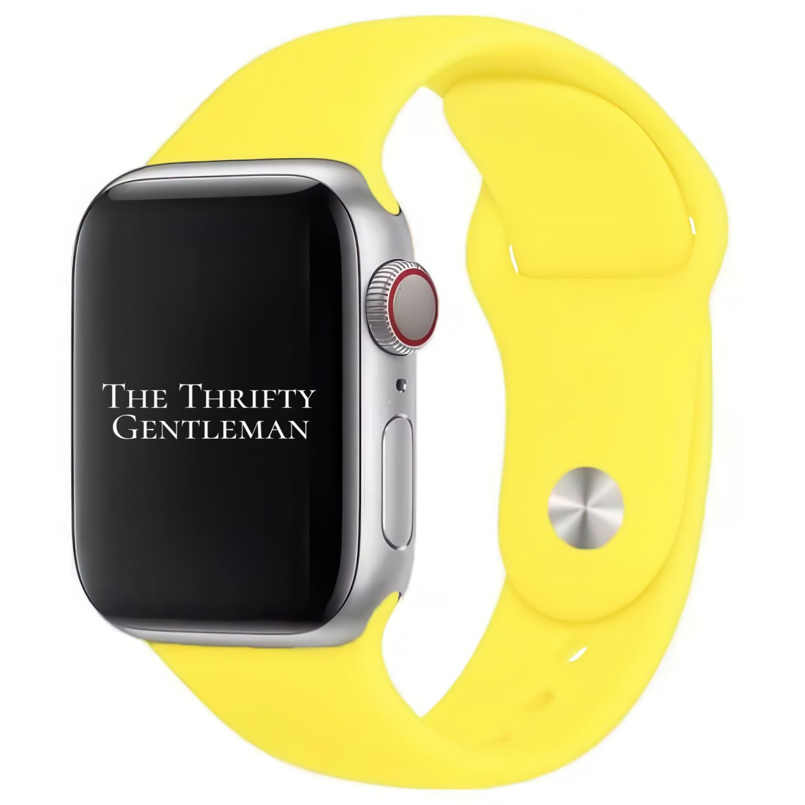 Classic Silicone Strap For Apple Watch In Grapefruit Yellow From The Thrifty Gentleman