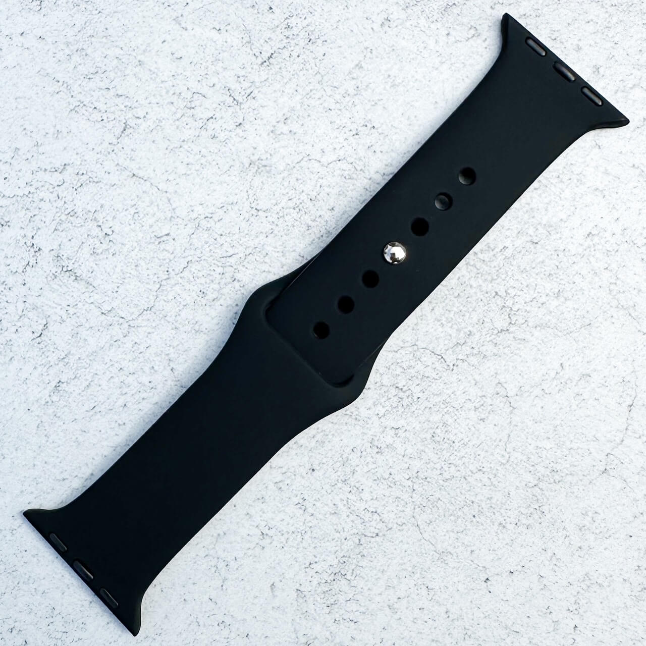 Classic Silicone Strap For Apple Watch In Jet Black 1