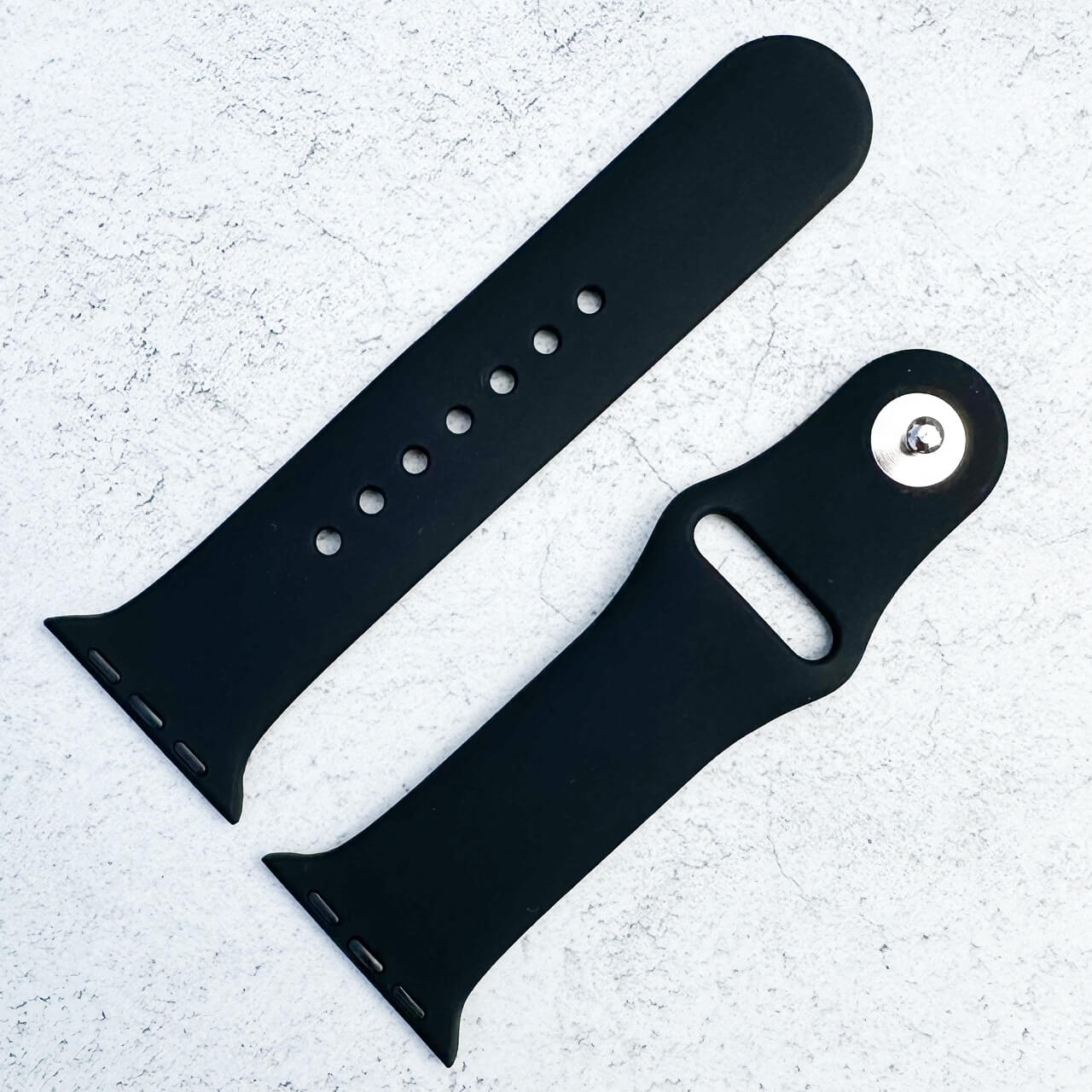 Classic Silicone Strap For Apple Watch In Jet Black 2