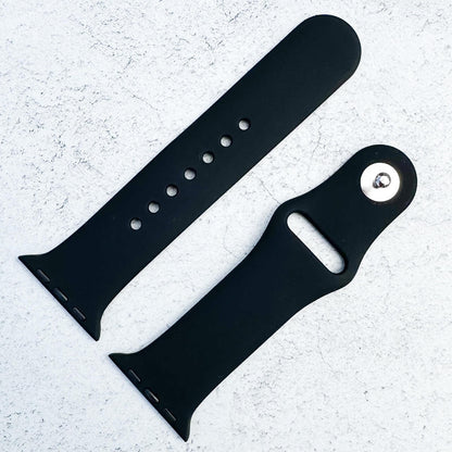 Classic Silicone Strap For Apple Watch In Jet Black 2