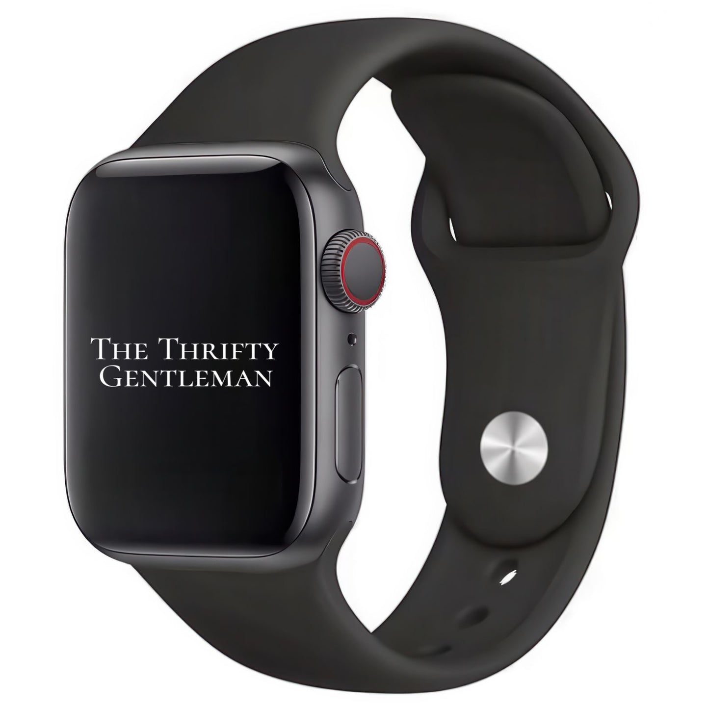 Classic Silicone Strap For Apple Watch In Jet Black From The Thrifty Gentleman