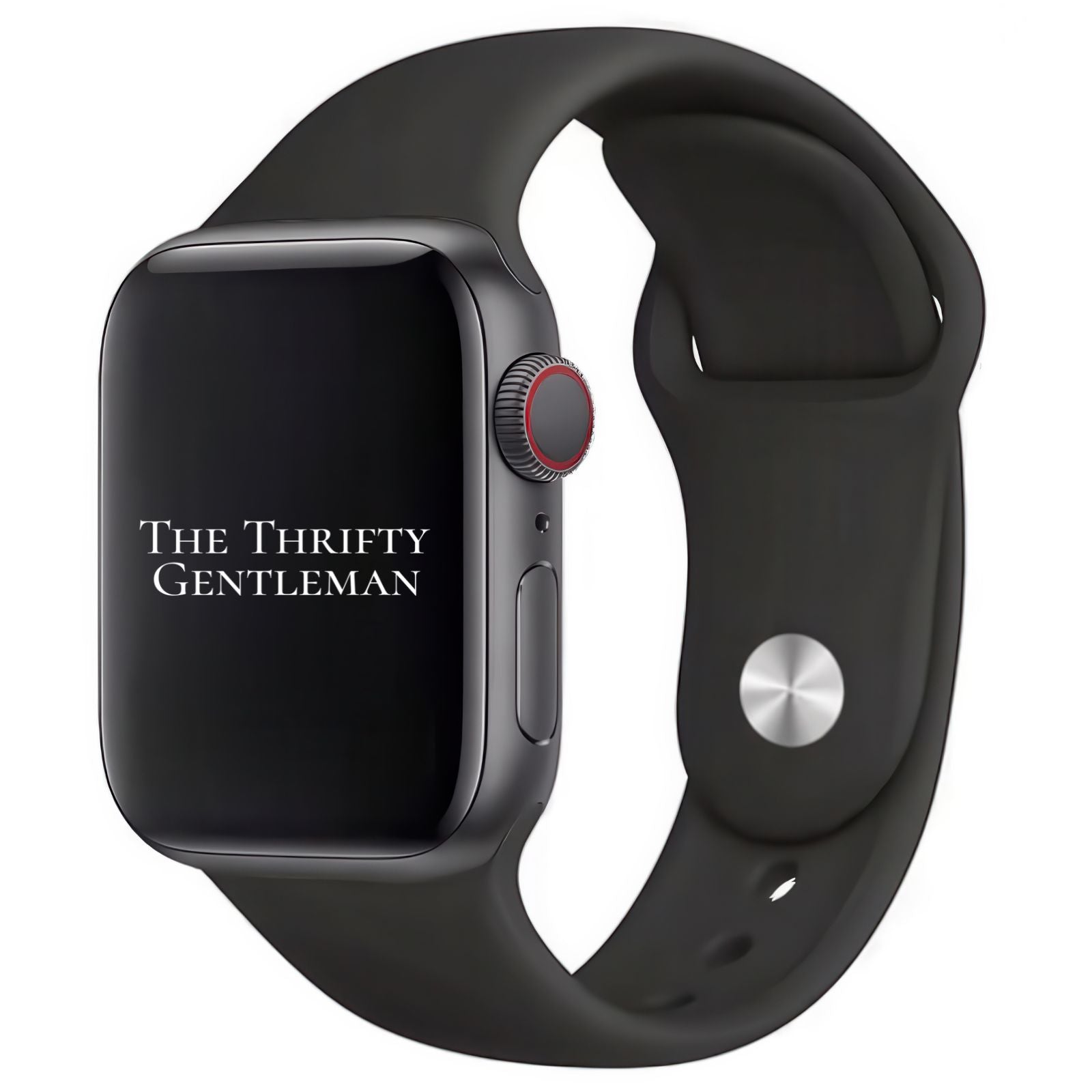 Classic Silicone Strap For Apple Watch In Jet Black From The Thrifty Gentleman