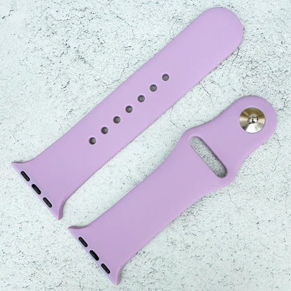 Classic Silicone Strap For Apple Watch In Lavender Purple 2