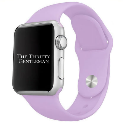 Classic Silicone Strap For Apple Watch In Lavender Purple From The Thrifty Gentleman