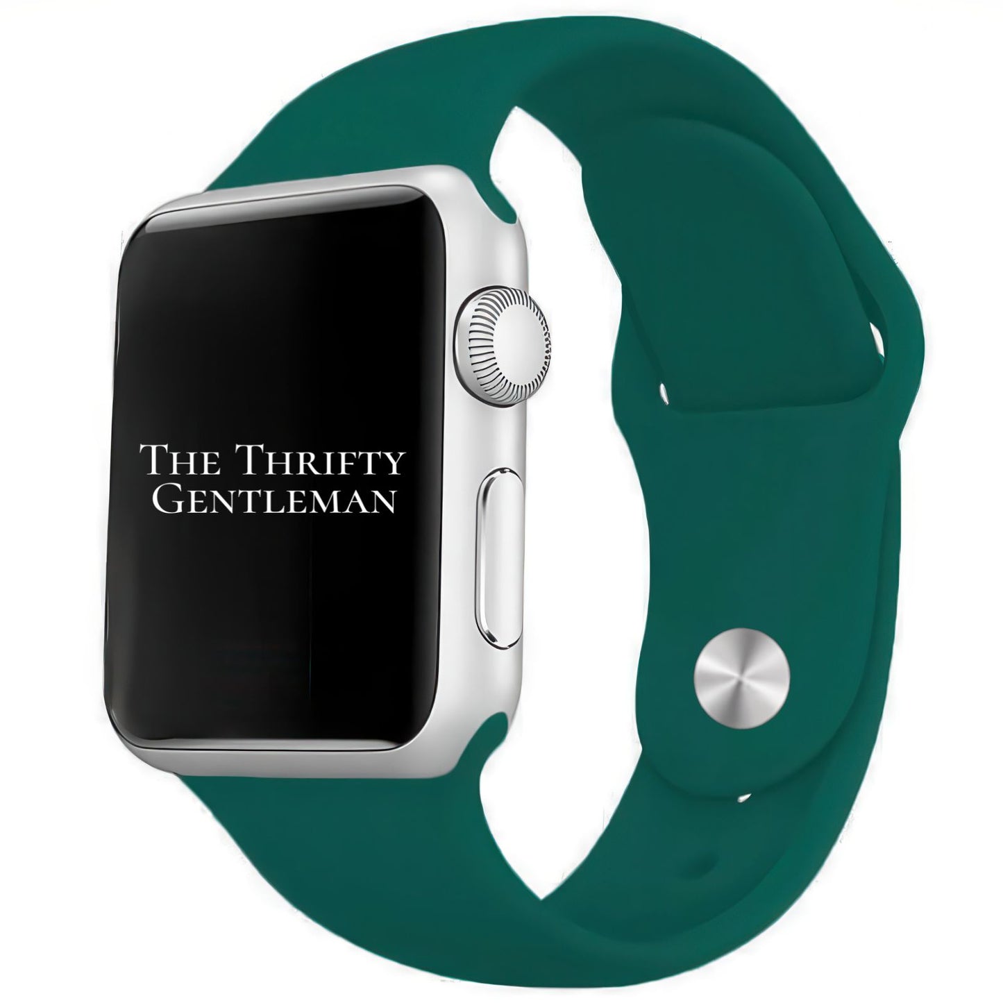 Classic Silicone Strap For Apple Watch In Olive Green From The Thrifty Gentleman