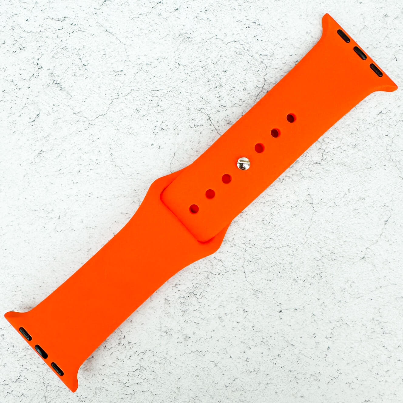 Classic Silicone Strap For Apple Watch In Tangerine Orange 1