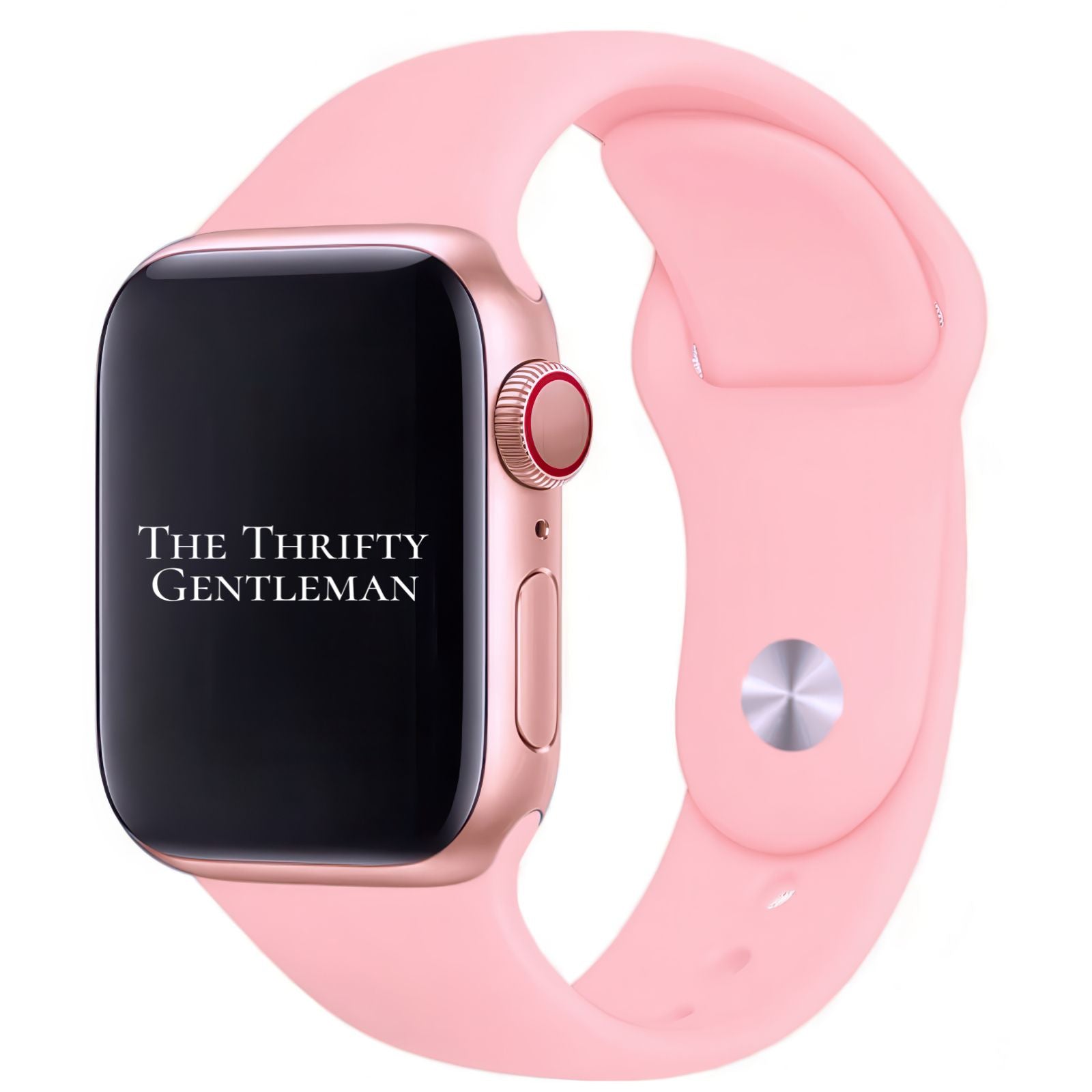 Classic Silicone Strap For Apple Watch In Vintage Pink From The Thrifty Gentleman