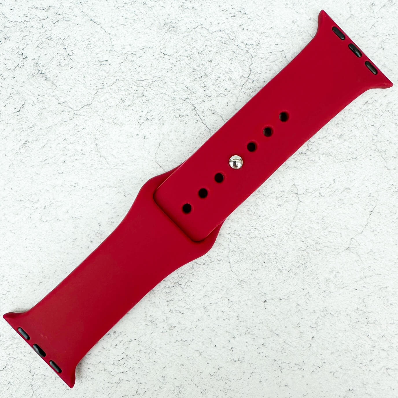 Classic Silicone Strap For Apple Watch In Wine Red 1
