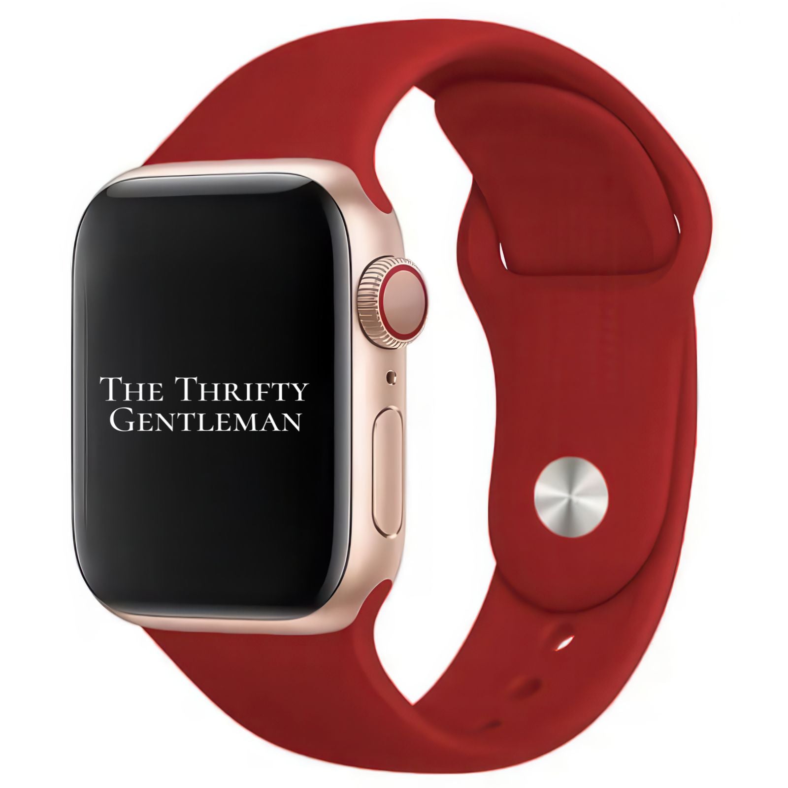 Classic Silicone Strap For Apple Watch In Wine Red From The Thrifty Gentleman