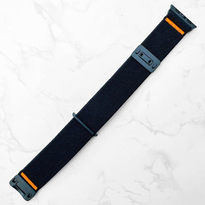 Elastic Nylon Loop Band With Magnetic Clasp For Apple Watch In Black 3