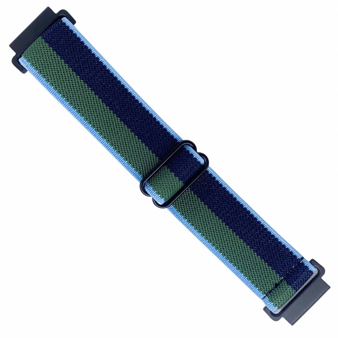 Elastic Solo Loop Watch Band Green Blue 1
