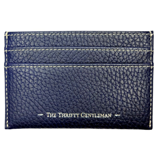 Navy Blue Genuine Leather Card Holder