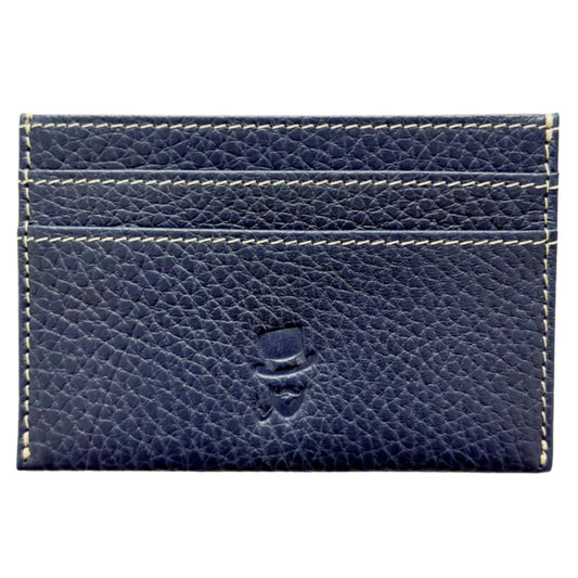 Navy Blue Genuine Leather Card Holder