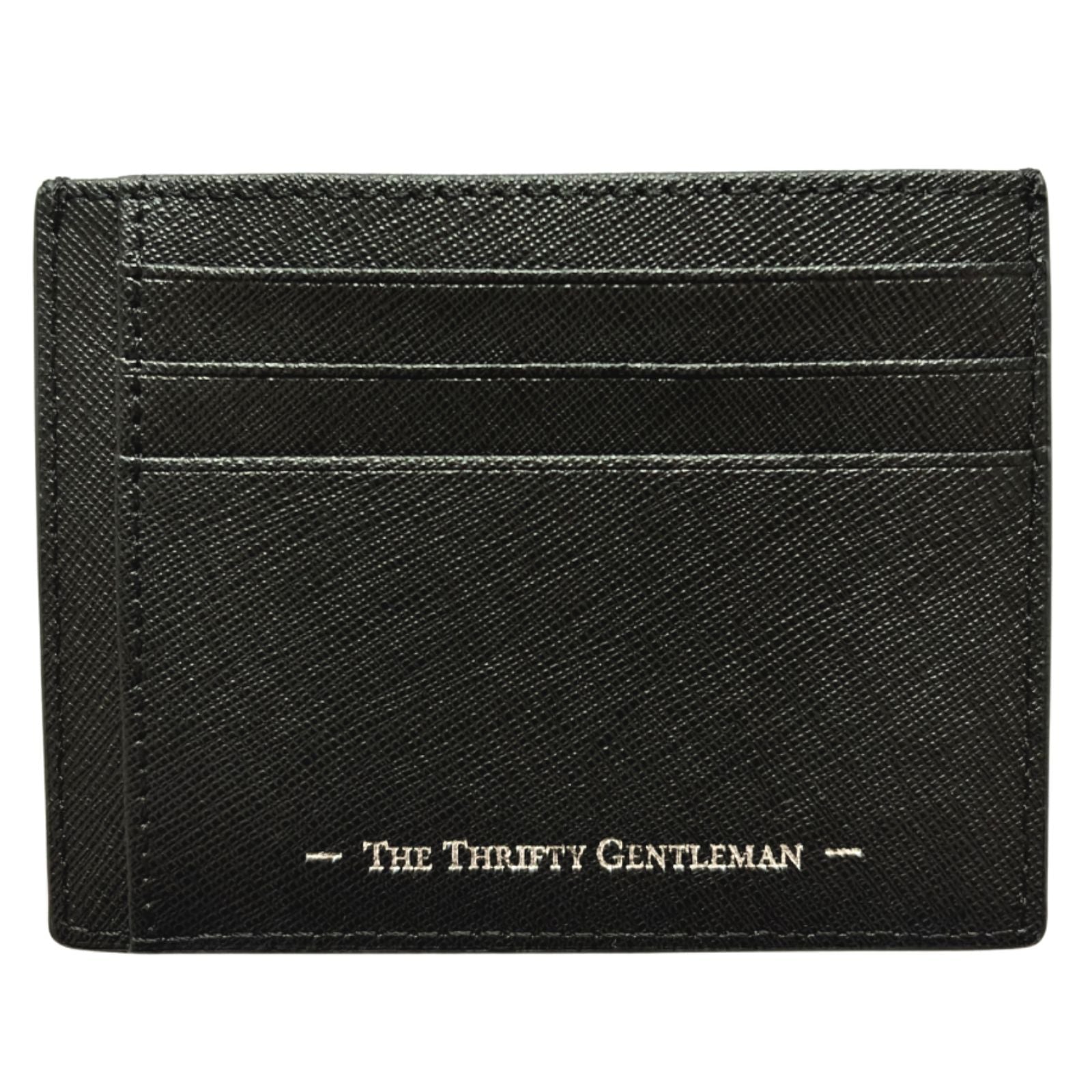 Genuine Saffiano Leather Card Holder Wallet Black High Capacity Credit Card Holder 2