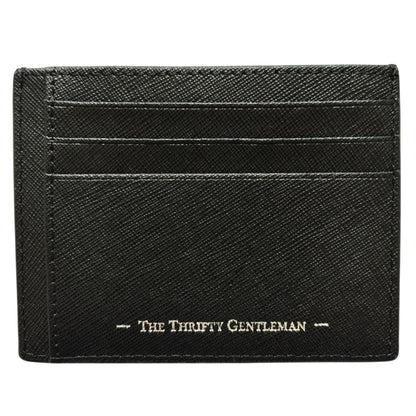 Genuine Saffiano Leather Card Holder Wallet Black High Capacity Credit Card Holder 2