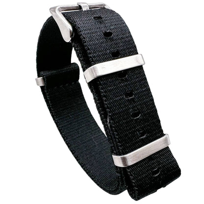 Herringbone NATO Watch Strap Black 1