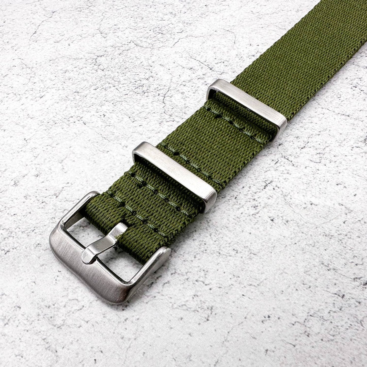 Herringbone NATO Watch Strap Green 3