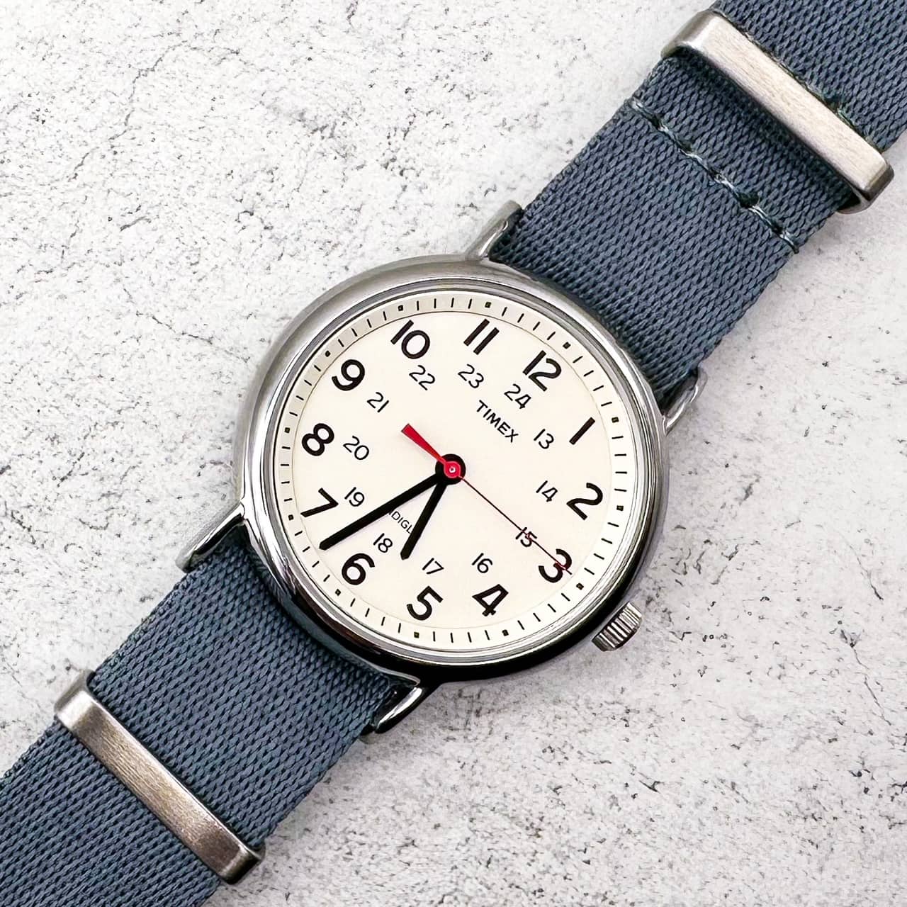Herringbone NATO Watch Strap Grey 5