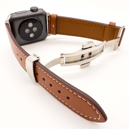 Leather Apple Watch Strap Deployment Clasp Guide 5