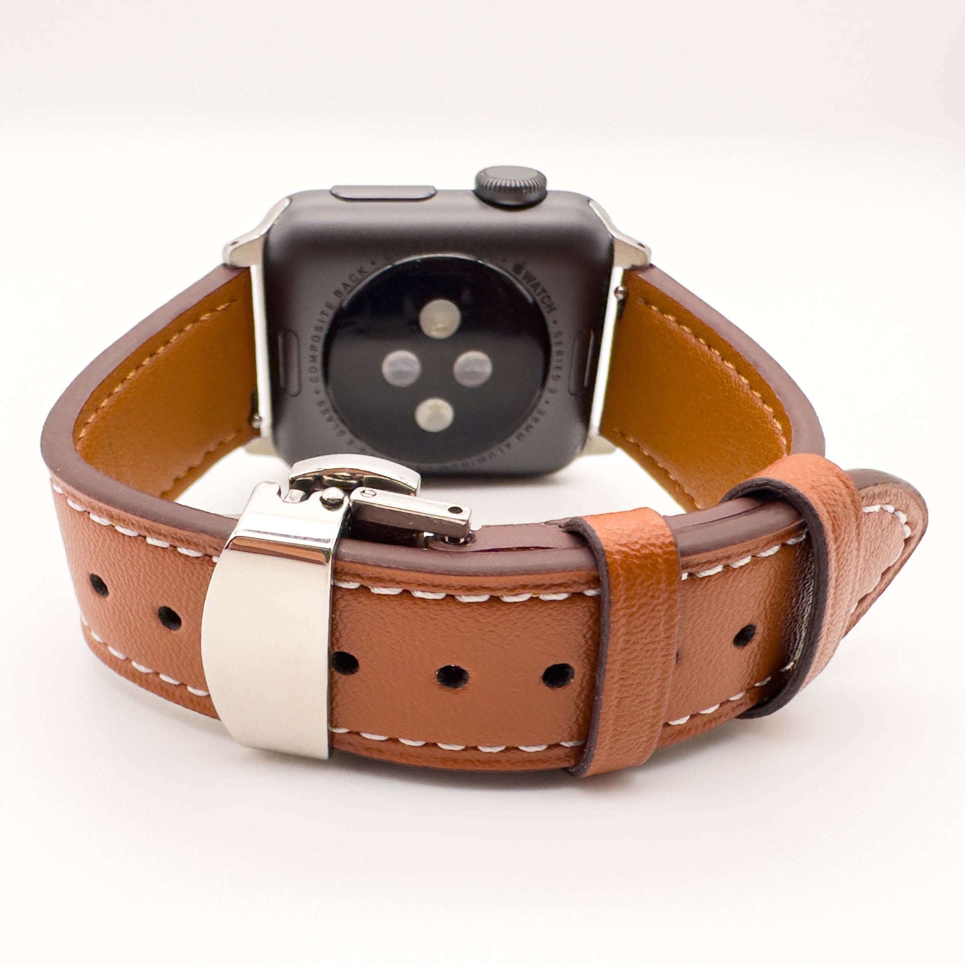 Leather Apple Watch Strap Deployment Clasp Guide 6
