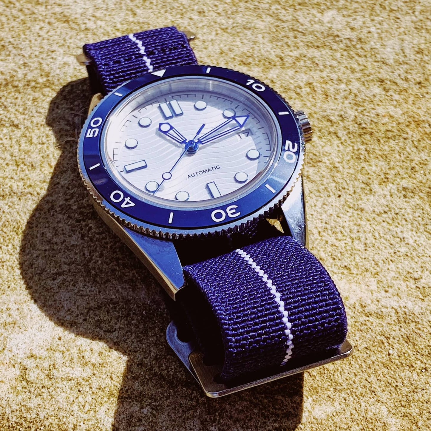 Marine Nationale Watch Strap Dark Blue White 3