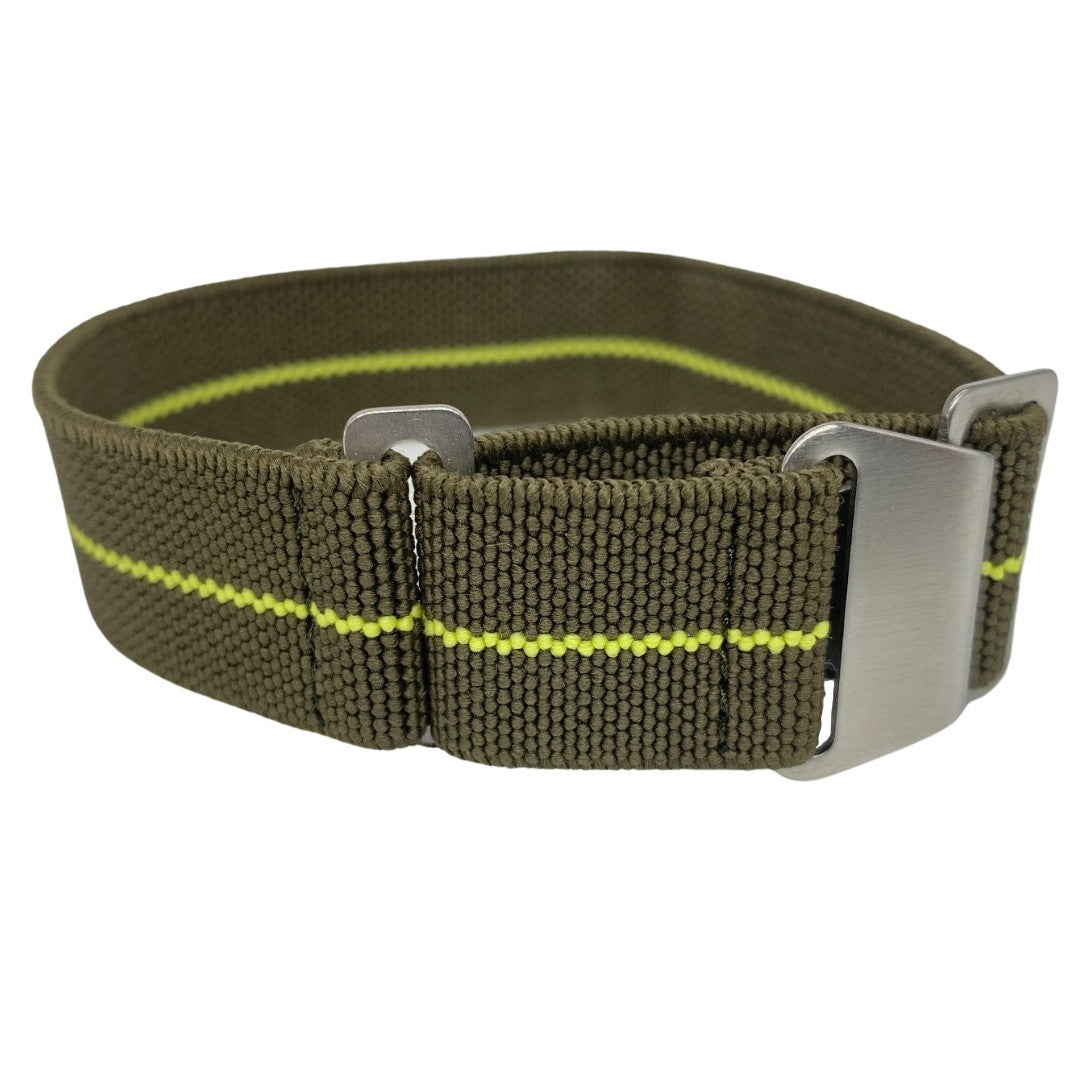 Marine Nationale Watch Strap Army Green Yellow 1