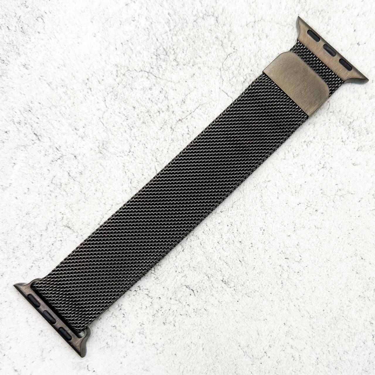 Milanese Mesh Metal Apple Watch Strap In Graphite Grey 1