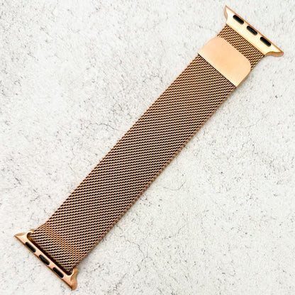 Milanese Mesh Metal Apple Watch Strap In Rose Gold 1