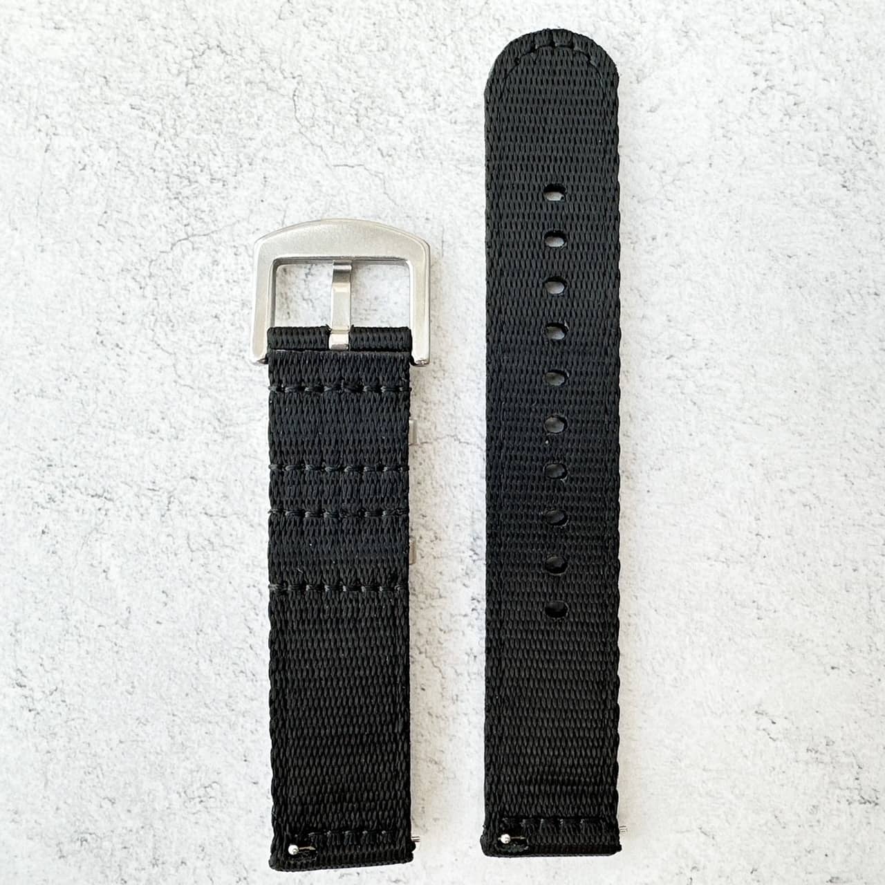 Military Style Quick Release Watch Strap Black 3