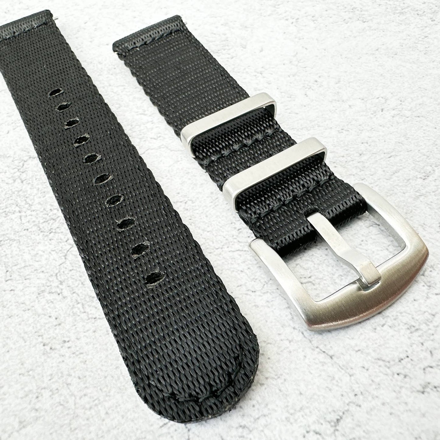 Military Style Quick Release Watch Strap Black 4