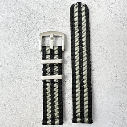 Military Style Quick Release Watch Strap Black Grey Bond Spectre 2
