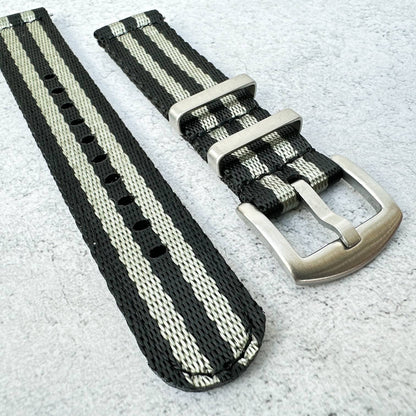 Military Style Quick Release Watch Strap Black Grey Bond Spectre 4