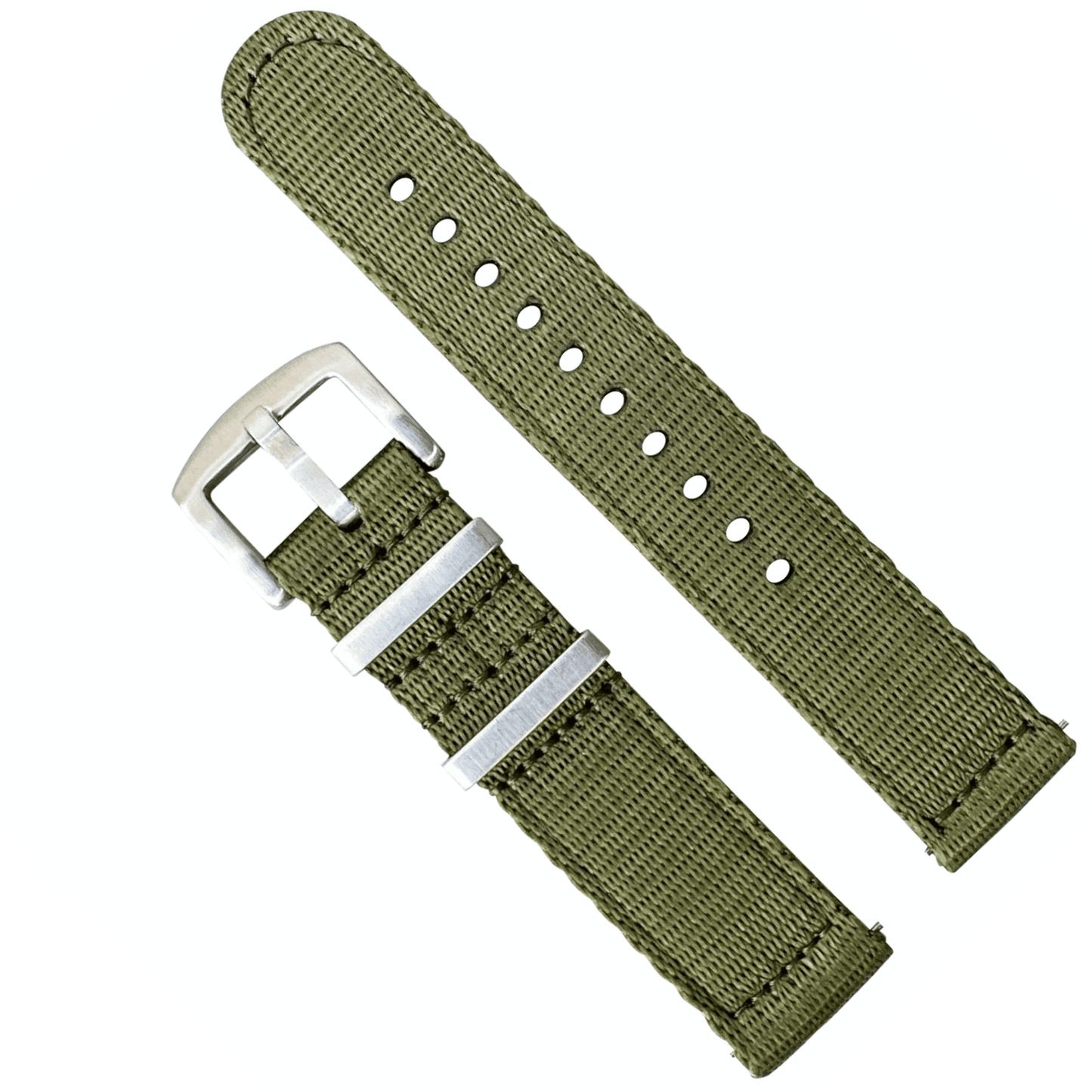 Military Style Quick Release Watch Strap Green 1