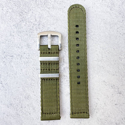 Military Style Quick Release Watch Strap Green 2