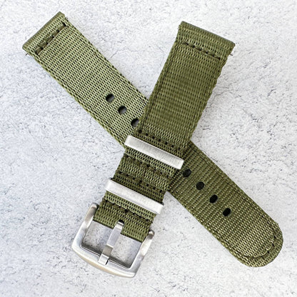 Military Style Quick Release Watch Strap Green 5