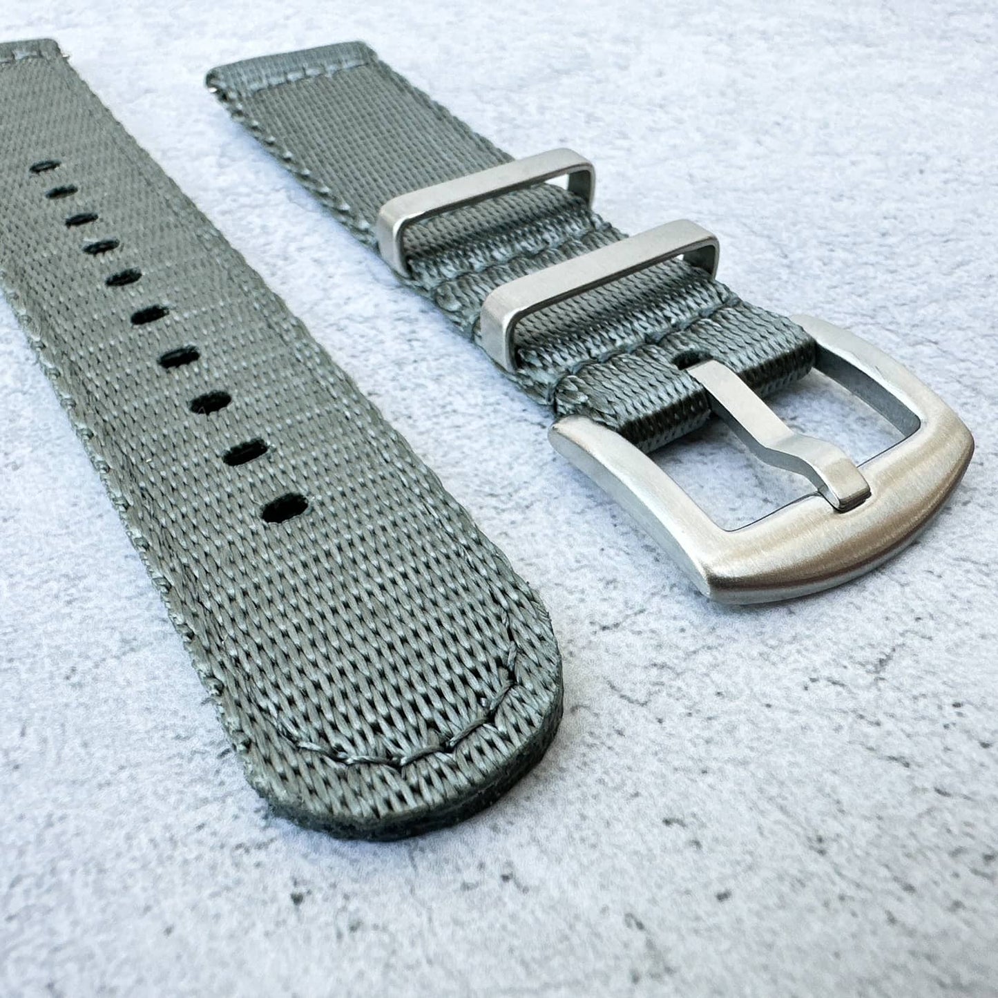 Military Style Quick Release Watch Strap Grey 4