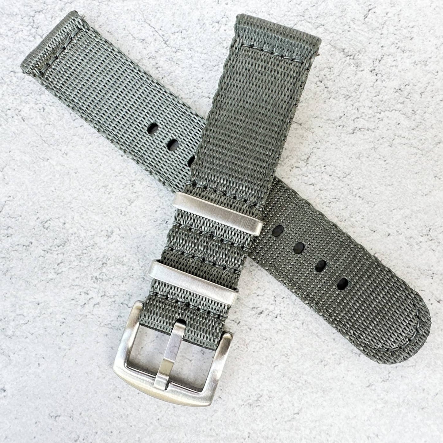 Military Style Quick Release Watch Strap Grey 5