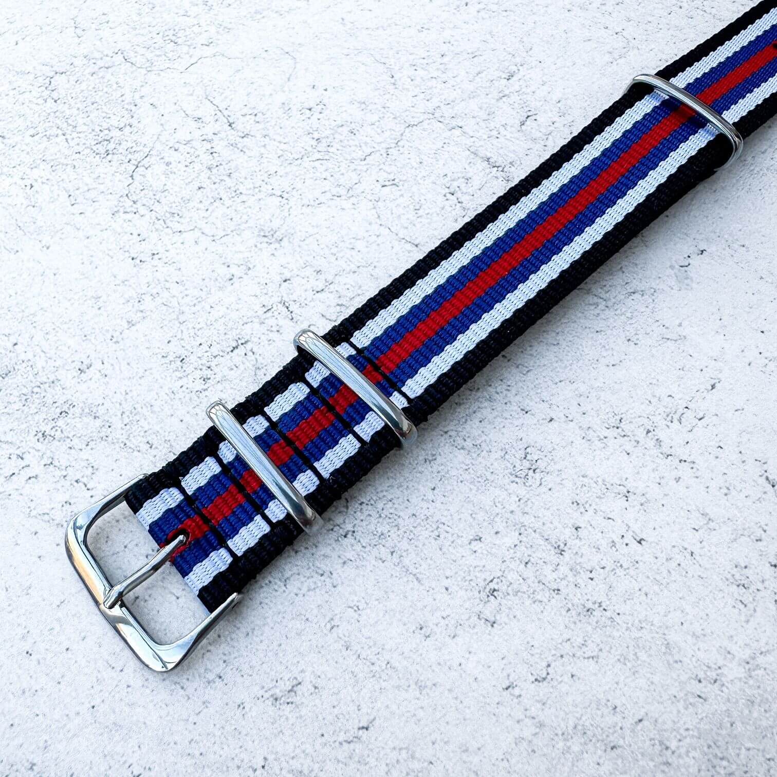 Red white and on sale blue watch band