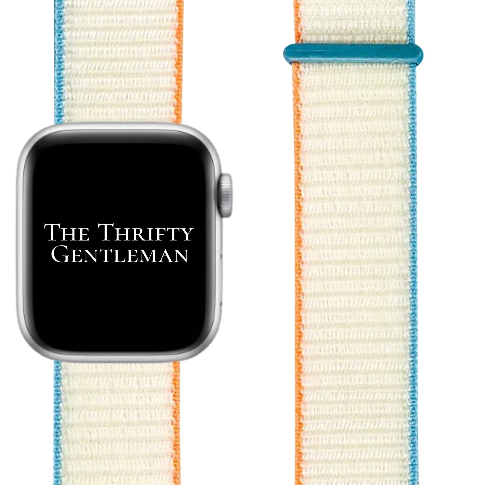 Nylon Sport Apple Watch Strap In Cream From The Thrifty Gentleman