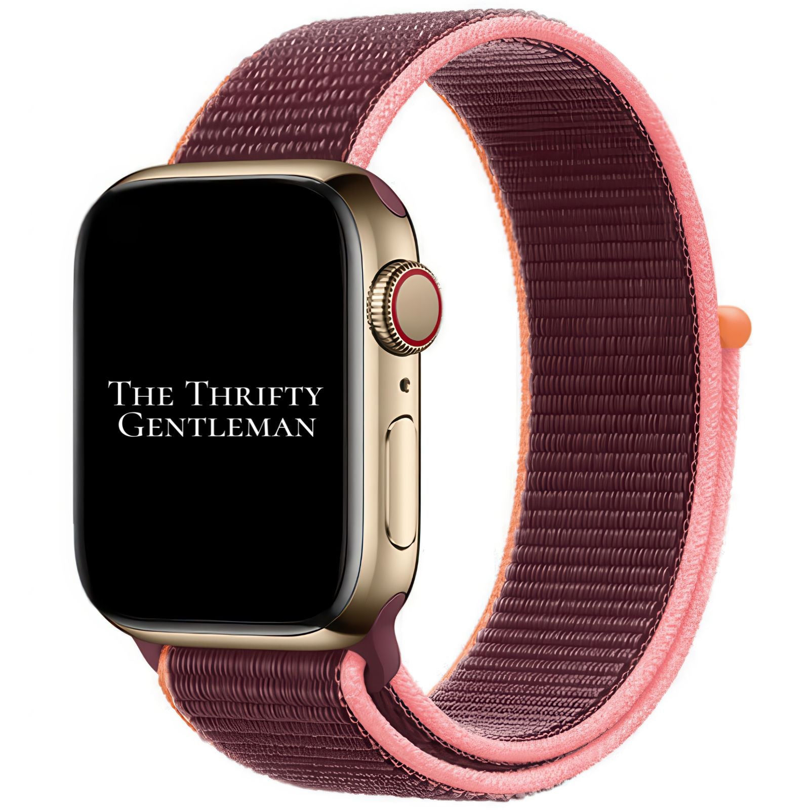 Nylon Sport Apple Watch Strap In Plum Purple From The Thrifty Gentleman