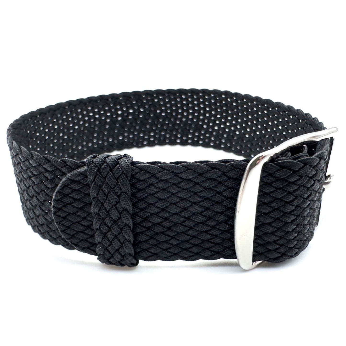 Perlon Braided One Piece Watch Strap Black The Thrifty Gentleman