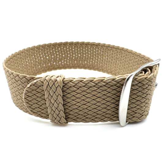 Perlon Braided One Piece Watch Strap Khaki The Thrifty Gentleman