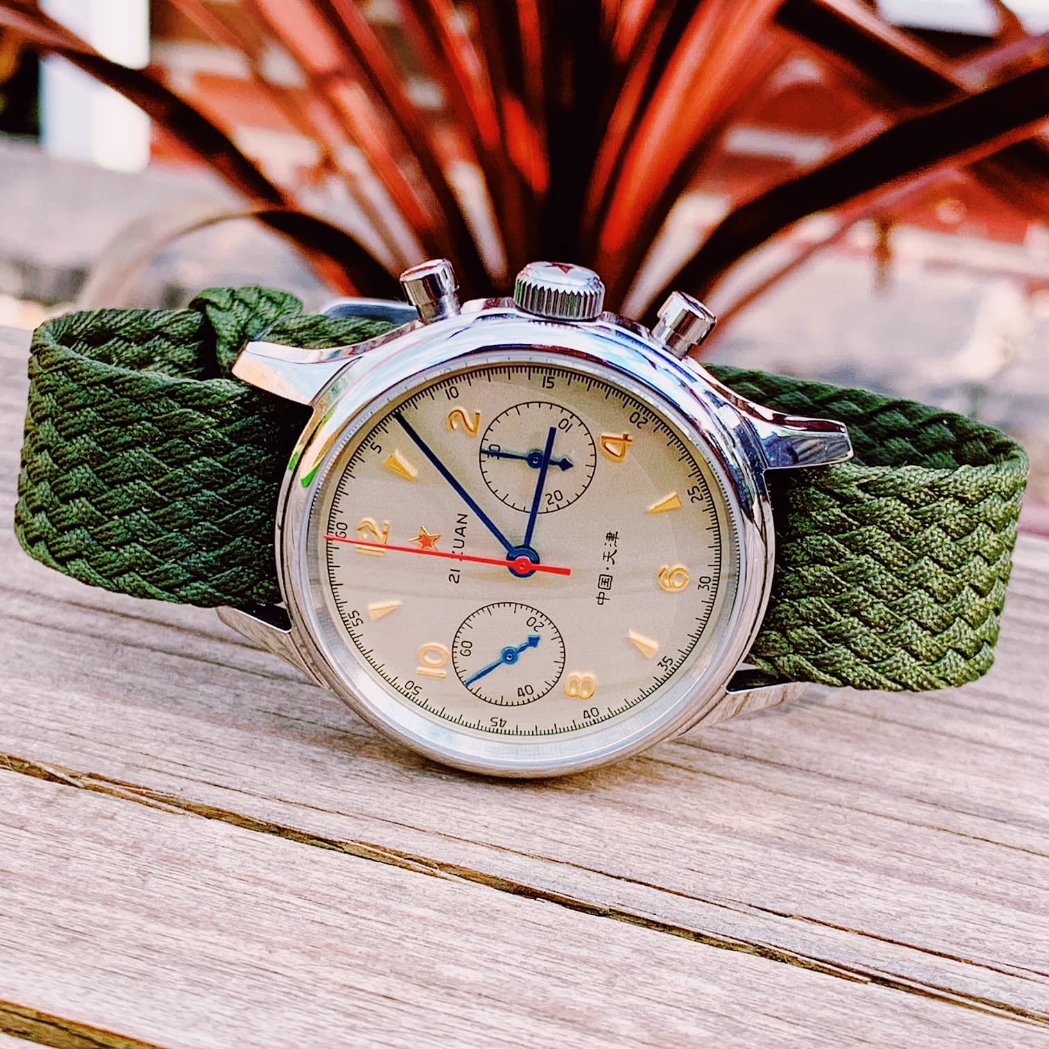 Two piece perlon online watch strap