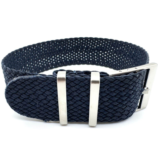 Perlon Watch Strap With Adjustable Buckle Dark Blue The Thrifty Gentleman