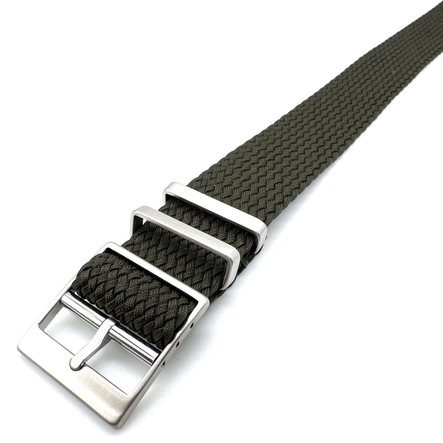 Perlon Watch Strap With Adjustable Buckle Green 2