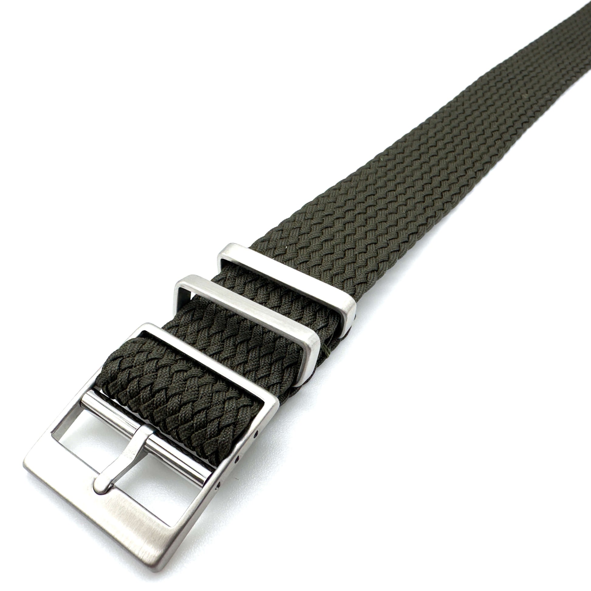 Perlon Watch Strap With Adjustable Buckle Green 2