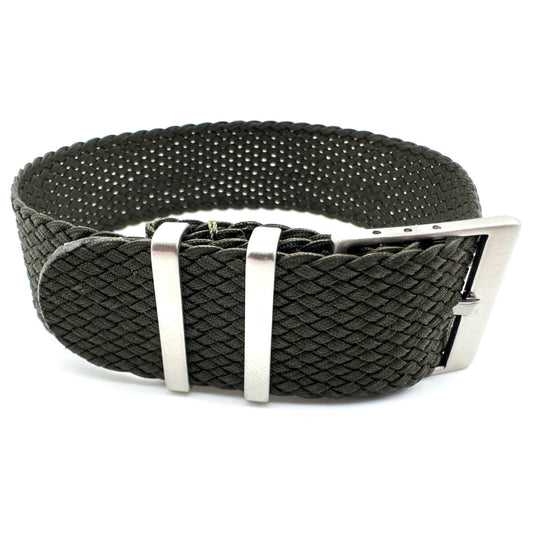 Perlon Watch Strap With Adjustable Buckle Green The Thrifty Gentleman