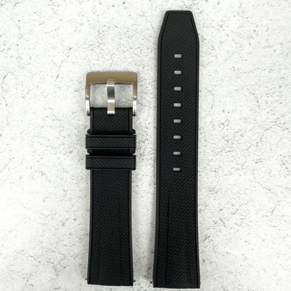 Premium FKM Rubber Watch Strap Black 1