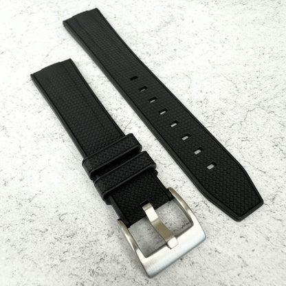 Premium FKM Rubber Watch Strap Black 2