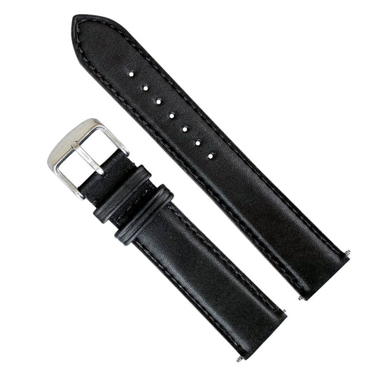 Premium Italian Calf Leather Watch Strap Black 1
